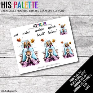 His Palette - &quot;This Is Rest&quot; Printable for Mixed-Media, Bible Journaling and Faith Art