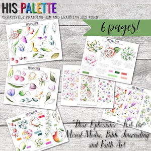 His Palette - &quot;Dear Ephesians&quot; Printable Kit for Mixed-Media, Bible Journaling and Planners