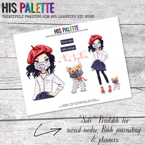 His Palette - &quot;Safe&quot; Miss Margin printable for mixed-media, Bible journaling and planners