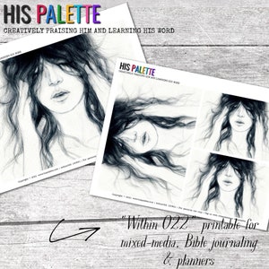 His Palette - &quot;Within 022&quot; printable for mixed-media, Bible journaling and planners