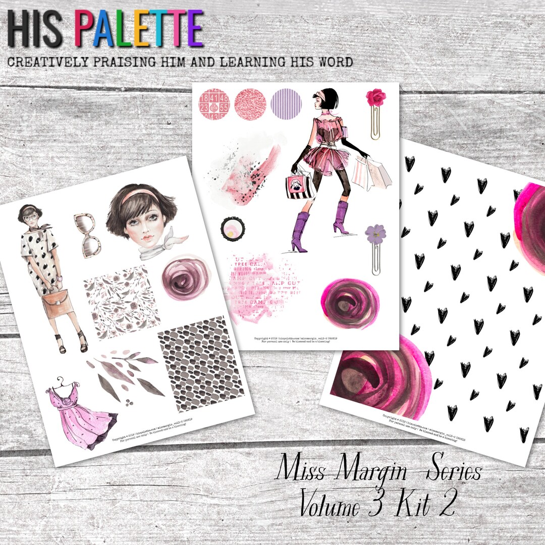 His Palette - Miss Margin Series Printable for Mixed-media, Bible ...