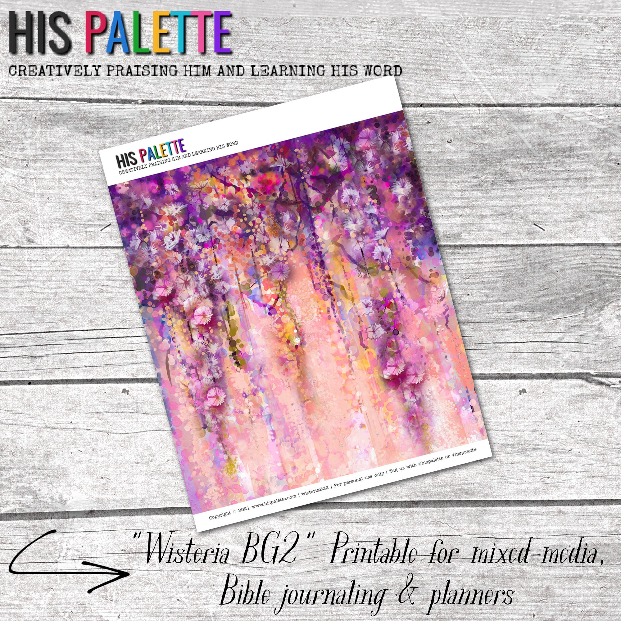 His Palette - "Wisteria BG2" printable background for mixed…