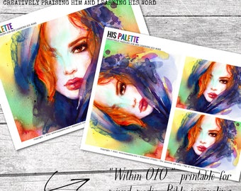 His Palette - "Within 010" printable for mixed-media, Bible journaling and planners