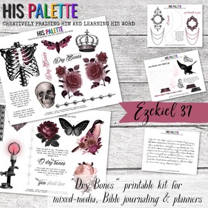 His Palette - "Dry Bones" Printable Kit for Bible Journaling and Faith Art