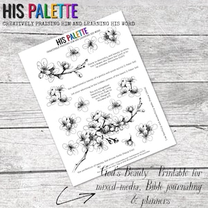 His Palette - &quot;His Beauty&quot; printable for mixed-media, Bible journaling and planners