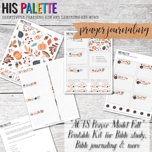 His Palette - &quot;ACTS Prayer Model - Fall&quot; kit for mixed-media, Bible journaling and faith art