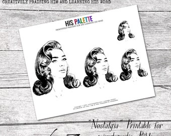His Palette - "Nostalgia" printable for mixed-media, Bible journaling and planner