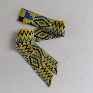 African Print Sash: Ankara Fabric Belt, Vibrant Cotton