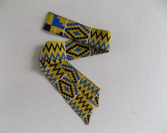 African Print Sash: Ankara Fabric Belt, Vibrant Cotton