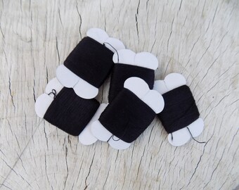 Black Cotton Hair Braiding Thread - For Braids & Dreadlocks (2 Pieces)