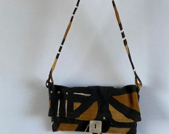 Custom Mudcloth Crossbody Bag, African Mudcloth Crossbody Bag