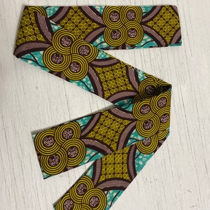 African Print Cotton Sash Belt - Ankara Wax Fabric