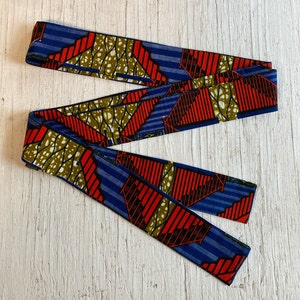 Vibrant African Print Cotton Sash Belt