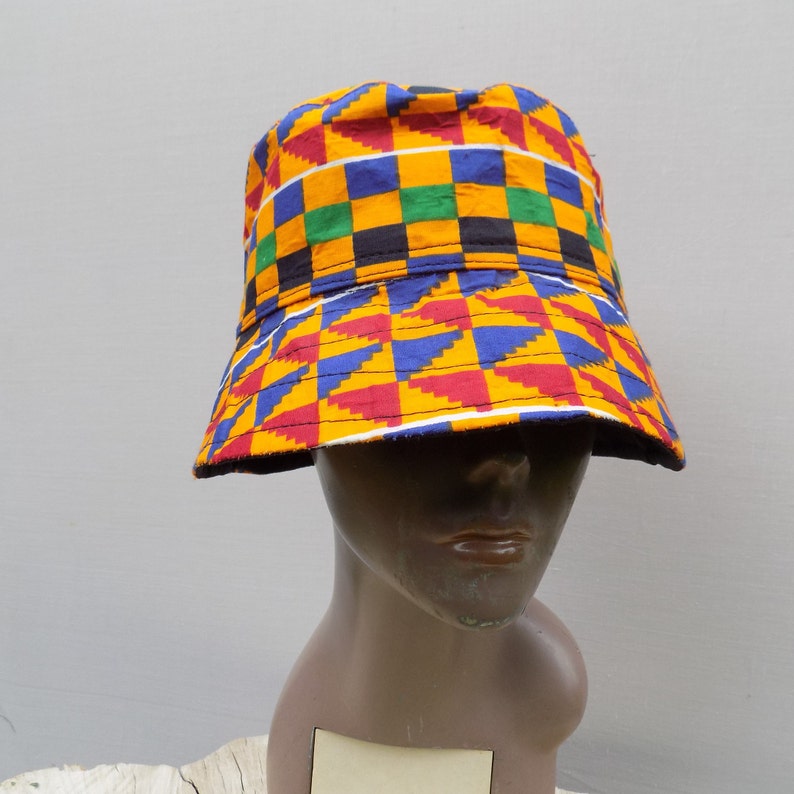 African Print Bucket Hat Kente Print Bucket Hat Etsy