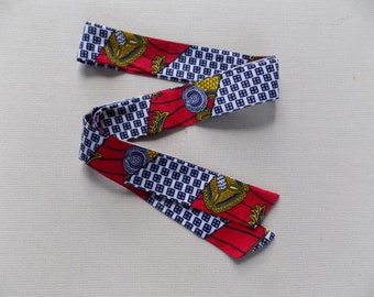 African Print Cotton Sash: Ankara Fabric Belt
