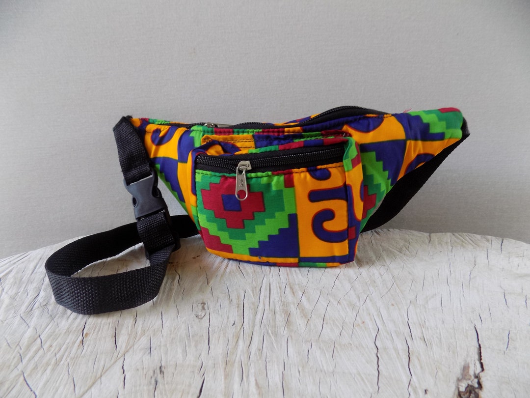 Kente Print Fanny Pack African Print Fanny Pack Wax Print Etsy