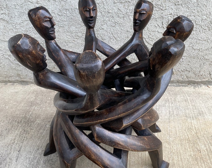 7 Headed African Unity Statue, African Art, African Décor, Afrocentric ...