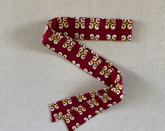 African Print Cotton Sash: Vibrant Wax Print Belt