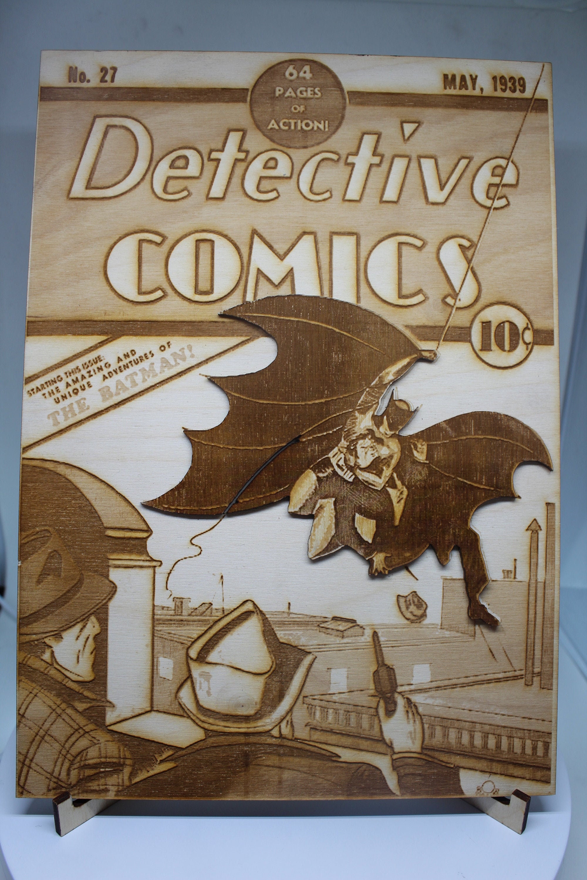 Batman 1st Edition. 3D Wooden Wall Art Comic Cover Engraved Etsy UK