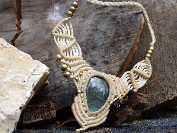 Etsy macrame deals necklace
