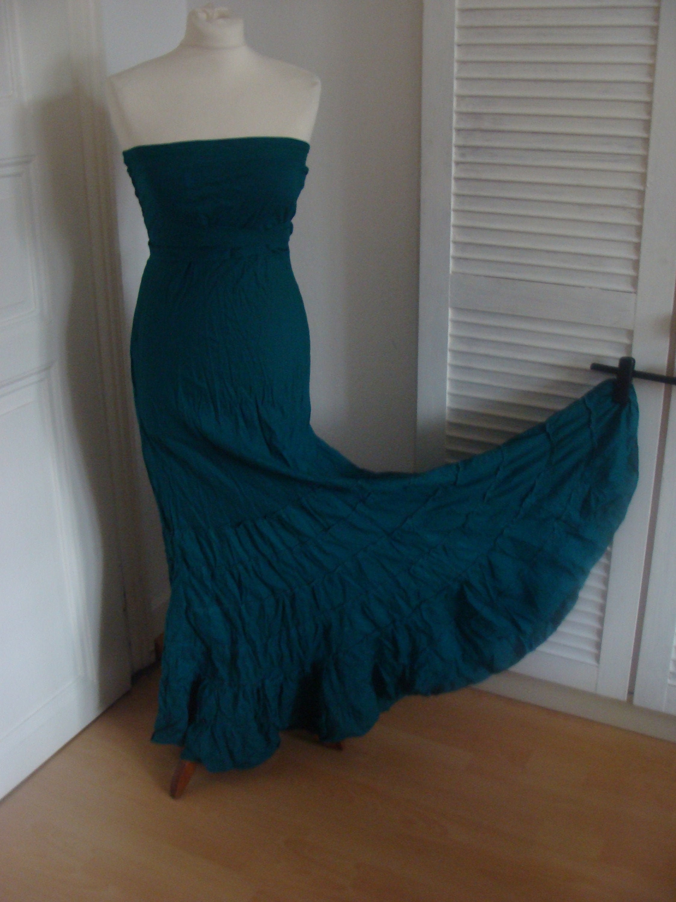 Cotton bandeau maxi dress cheap