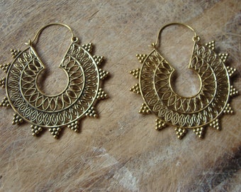 XXL Earrings Goa Brass Earrings Hippie