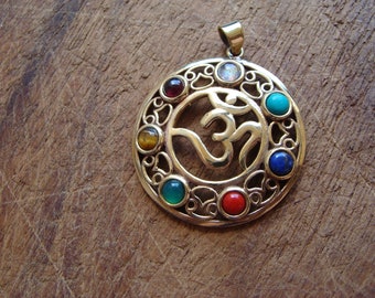 Om Omkar Chakra Mandala Amulet Chain Pendant Sacred Geometry Yoga Pendant Necklace