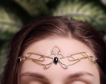 1 x diadem tiara brass bronze