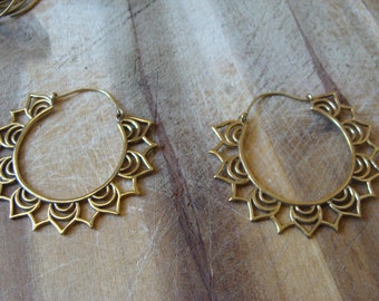 Goa brass earrings hippie