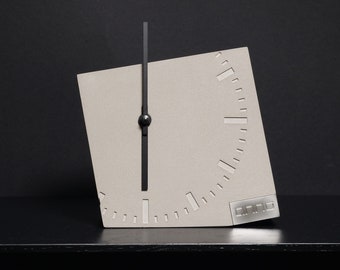 Table clock "brik" made of concrete - desk clock "brik" made of concrete, handmade in Germany