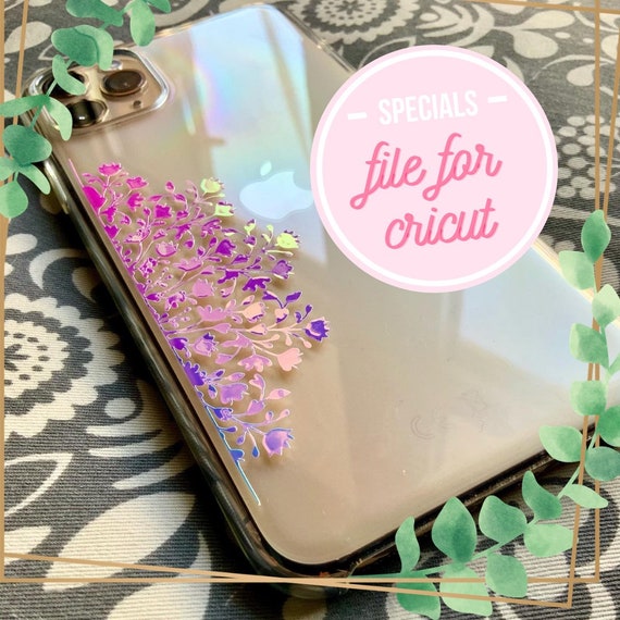 Cricut Holographic Opal Vinyl Phone Case Cover File Project Etsy