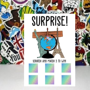 Jeu de cartes à gratter Surprise Trip
