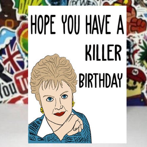 Jessica Fletcher Inspired A6 Card Murder She Wrote Funny Etsy