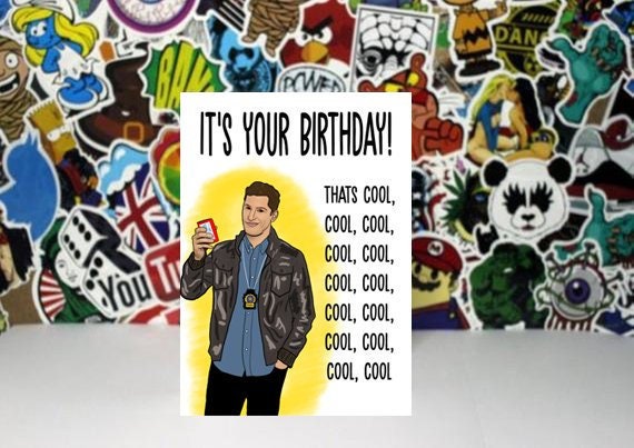 Funny Brooklyn 99 Birthday Card Andy Samberg Etsy