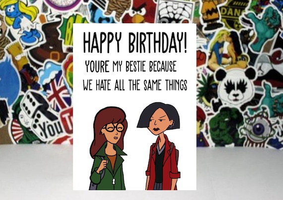 Daria and Jane Birthday Card | Etsy
