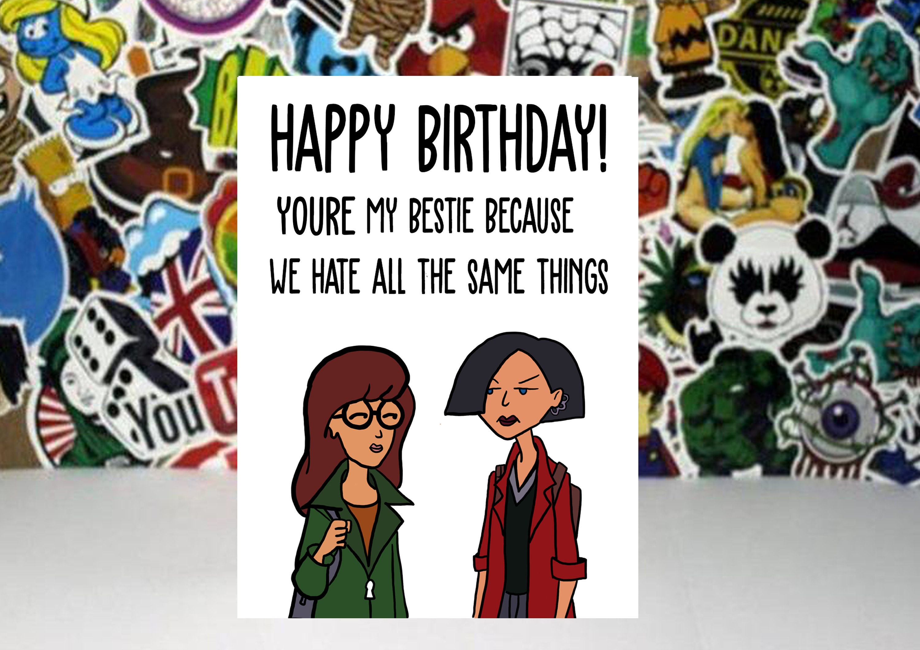 Daria and Jane Birthday Card - Etsy UK