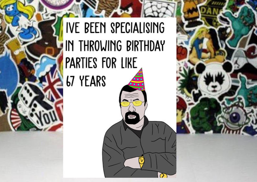 Steven Seagal Tom Segura Birthday Card - Etsy