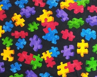 Jigsaw Fabric Etsy