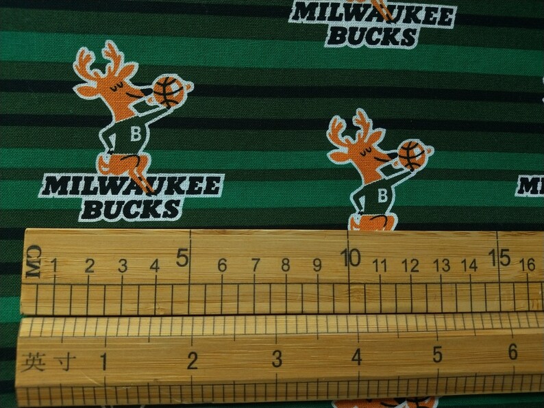 Milwaukee Bucks NBA Team Sports Green Cotton Fabric | Etsy