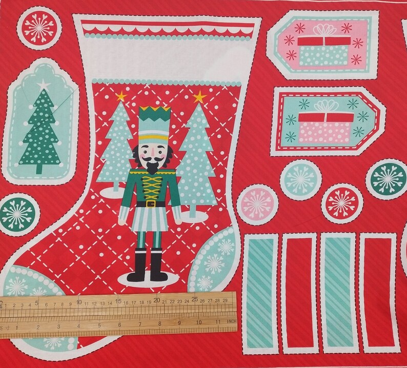 The Nutcracker Stocking Panel Christmas Cotton Fabric Etsy