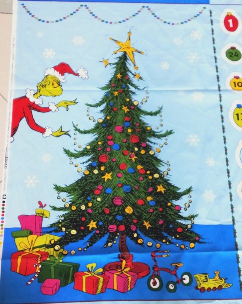 Grinch Advent Calendar Panel