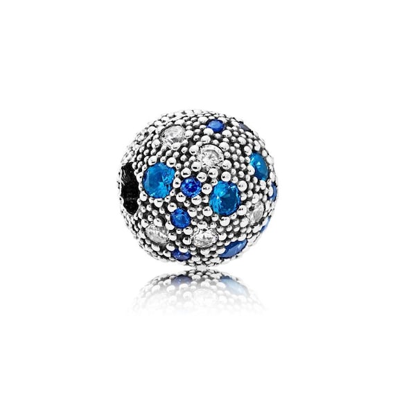 PANDORA Cosmic Stars Clip, Blue & White CZ's, 791286NBSMX