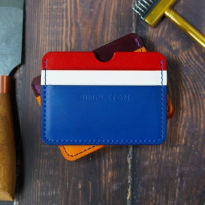 Engraved Multi-Color Minimalist Wallet, Premium Leather Wallet, Minimalist Card Holder Wallet