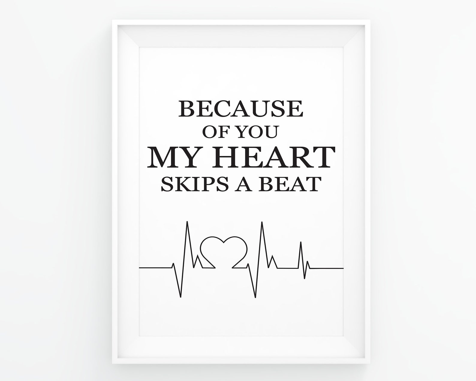 Door jou slaat mijn hart een beat over Sign Door jou slaat