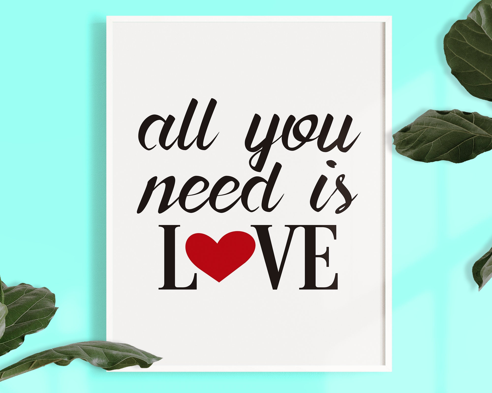 All You Need is Love Sign All You Need is Love Wall Art All Etsy