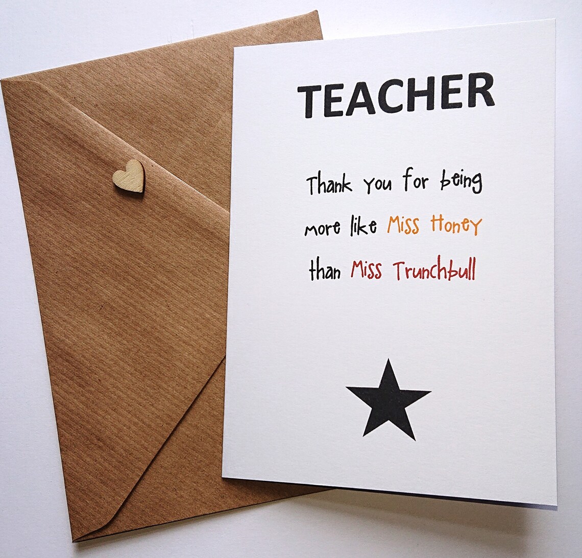 Funny teacher card Teacher card Thank you teacher | Etsy