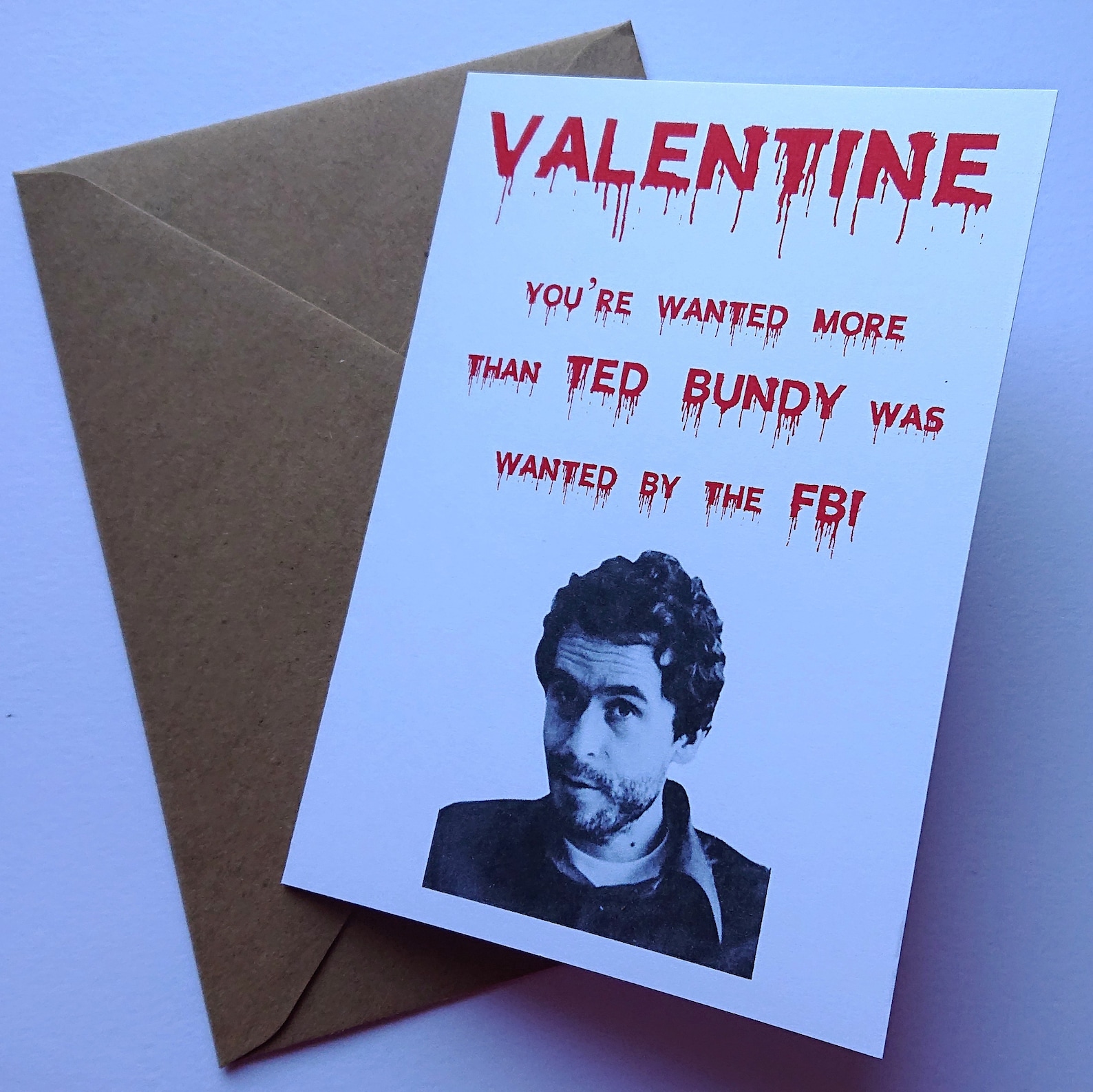Ted Bundy Valentine Card Valentine's Day Serial Killer Etsy