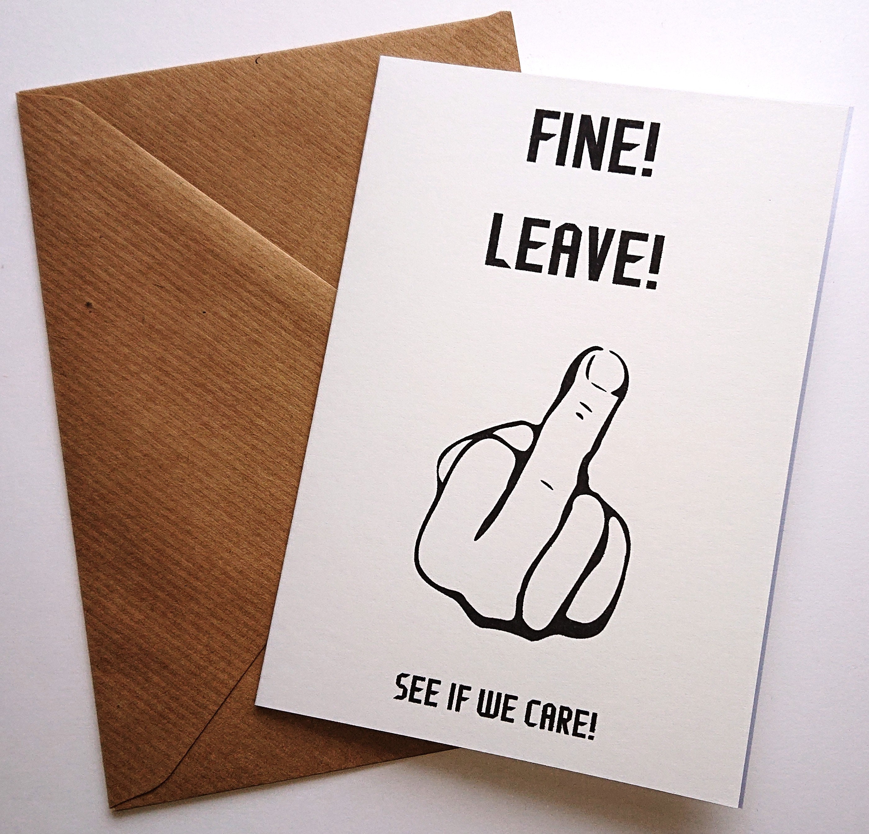 Funny Leaving Card Offensive Leaving Card Sorry You Re Etsy