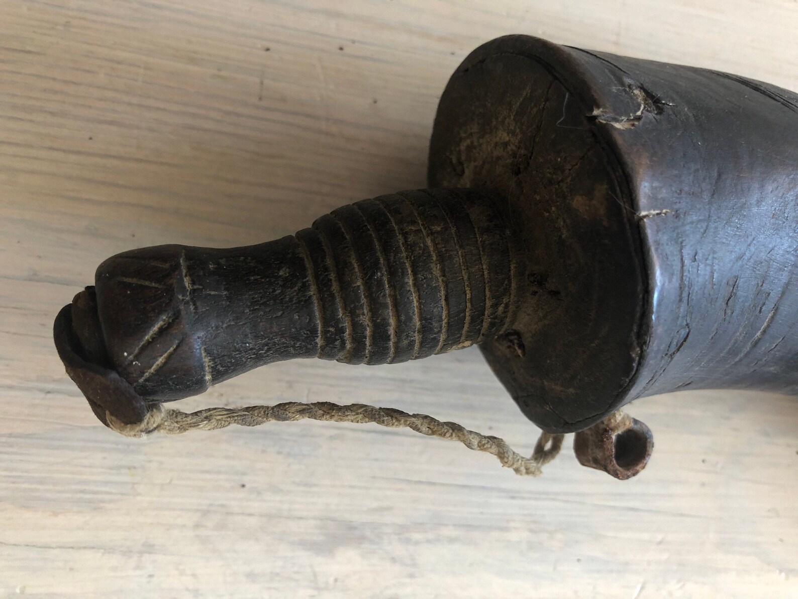 Early Antique Buffalo Powder Horn Etsy