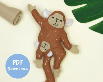 PDF Instructions for Margot the Marmoset, SVG file, digital sewing, toy making pattern, doll making pattern, monkey sewing pattern, plushies